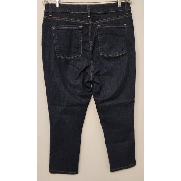 LL Bean Jeans Classic Fit Mid Rise Straight Leg Womens 12 Reg Stretch Denim EUC - Picture 6 of 13